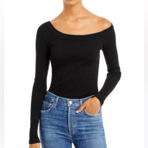 Citizens of Humanity Ribbed Off-the-Shoulder Top Size Small